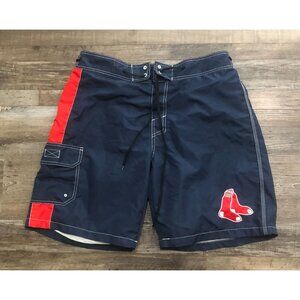 MLB Boston Red Sox Mens XL Blue & Red Lined Swim Swimming Trunks